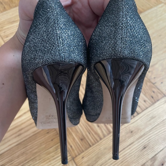 Gunmetal Glitter Jimmy Choos in a very rare size: 43/ US 12 - Picture 8 of 8